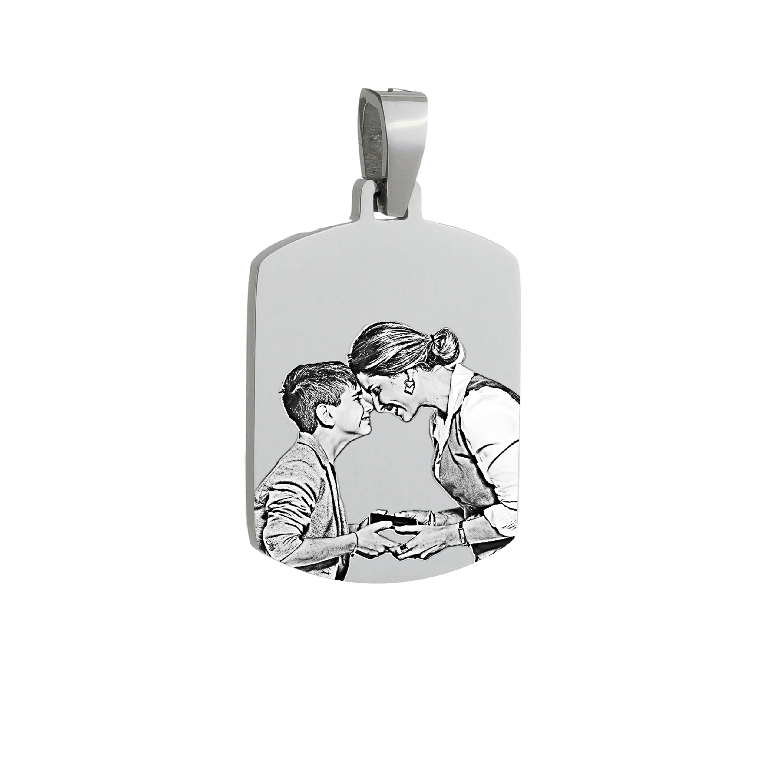 Dog Tag Engravable Pendant - Premium