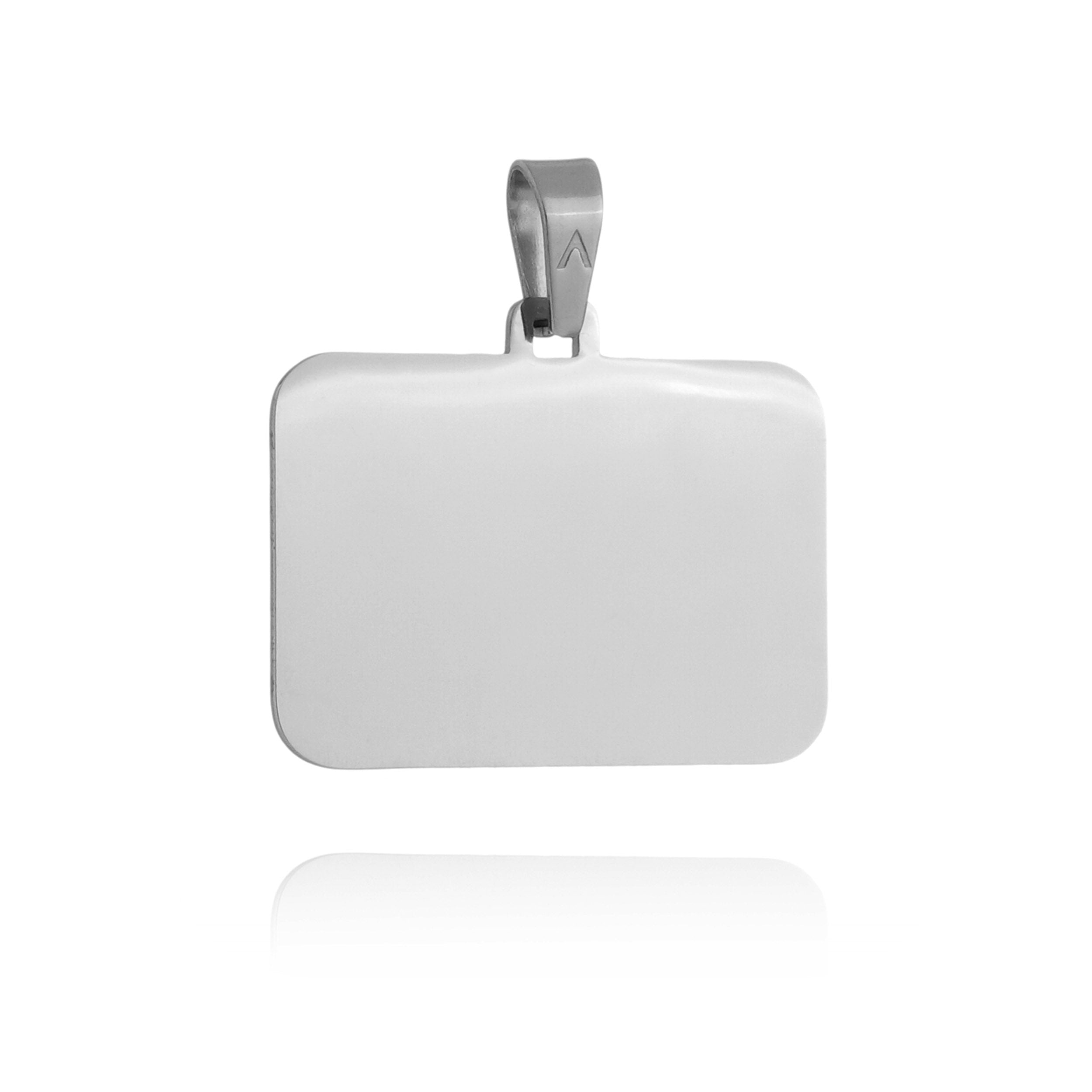 Engravable Horizontal Rectangle Pendant - Basic