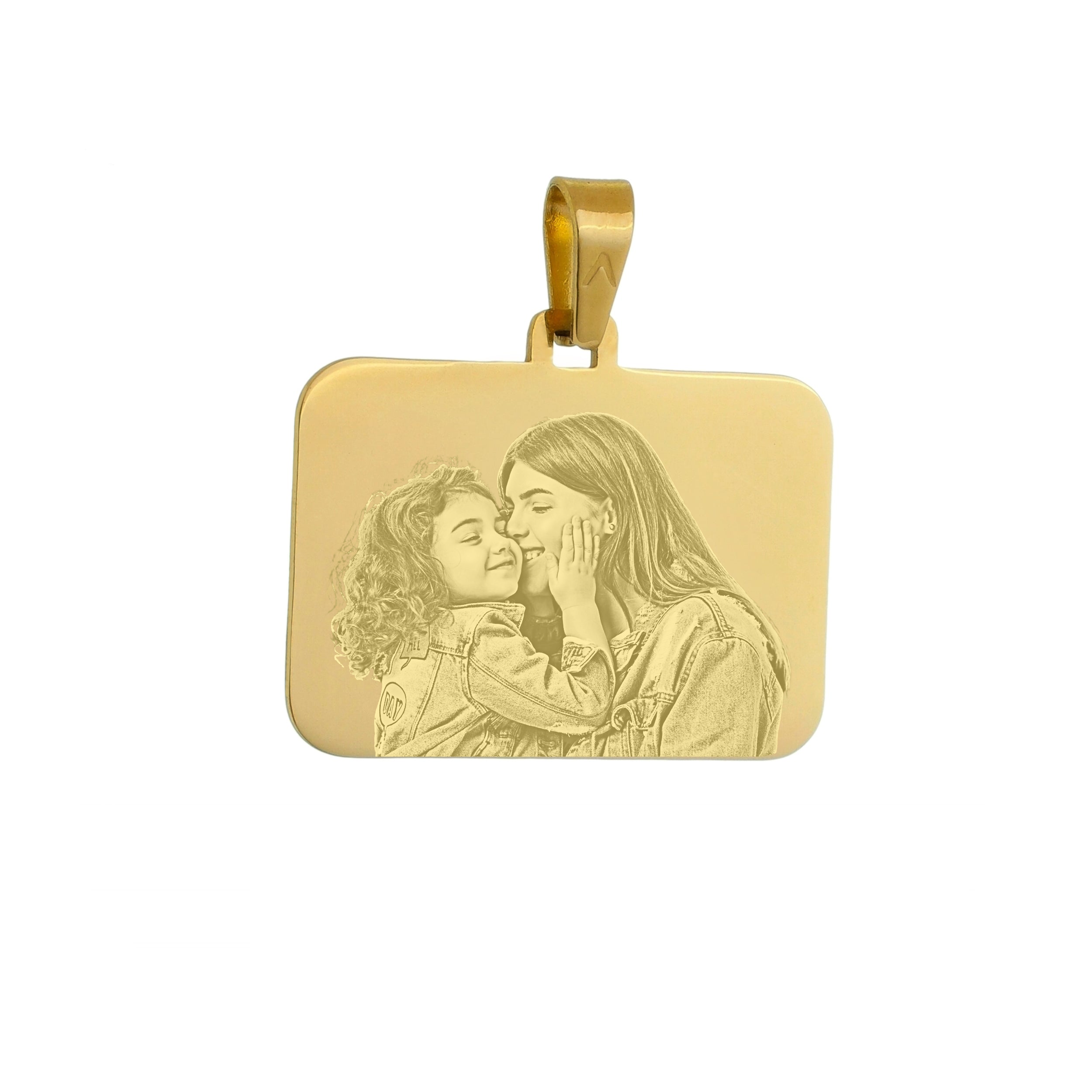 Engravable Horizontal Rectangle Pendant - Basic