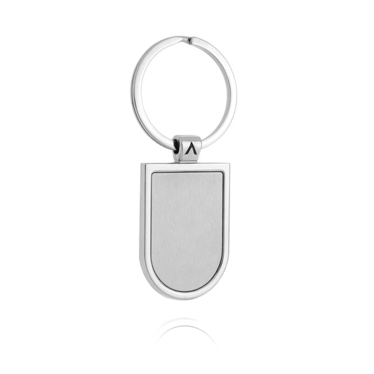 Engravable Stainless Steel Shield Keychain