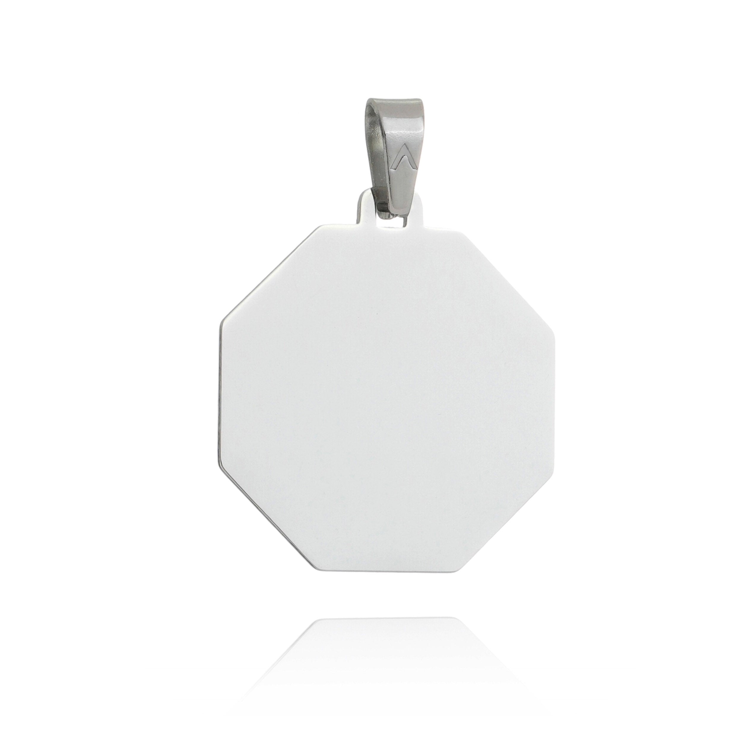 Engravable Octagon Pendant - Basic